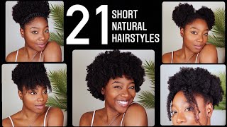 21 EASY Short Natural Hairstyles  Lolade Fashola [upl. by Emlynne]