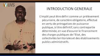 Mohamadou Boye introduction à la fiscalité 1 [upl. by Ax]