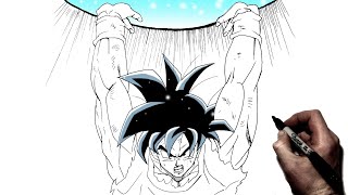 How To Draw Goku Spirit Bomb  Step By Step  Dragonball [upl. by Dagny]