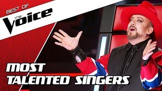 TOP 10  MOST TALENTED SINGERS in The Voice [upl. by Manon]