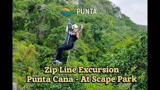 Zip Line Excursion Punta Cana  At Scape Park [upl. by Papert]