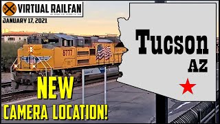 TUCSON AZ NEW LIVE CAMERA LOCATION FROM VIRTUAL RAILFAN January 17 2021 [upl. by Kassia]