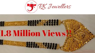 Latest Gold Mangalsutra Designs With Weight  Riks with Awesome Life [upl. by Hulen]