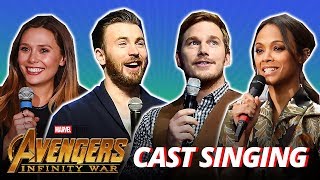 Full Cast of Avengers Infinity War Singing REAL VOICE [upl. by Wheelwright]