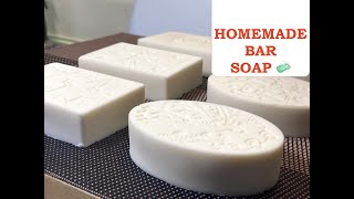 HOW TO MAKE A HOMEMADE BAR SOAP FROM SCRATCH [upl. by Hans664]