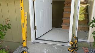 Jeld Wen Front Door Installation  Really crappy products and craftsmanship PART 1 [upl. by Annaehs433]