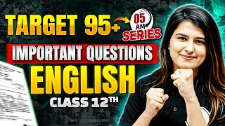 MP Board Class 12th English Important Questions for 2025 Exam🔥 5 AM Series  MP Board Wallah [upl. by Ashelman]