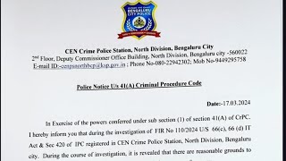 Police Notice Us 41A CrpcFIR under 66c66d IT ActIPC 420Bank Account Freeze by Cyber Police [upl. by Usanis]