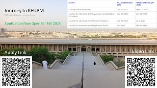 Apply to KFUPM Masters or PhD program for fall 2024 [upl. by Wivina]