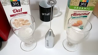 Oat Milk vs Almond Milk part 2 Frothing Test [upl. by Yelnats401]