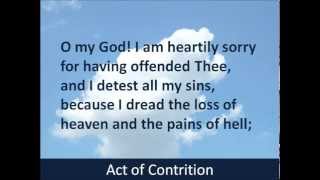 Act of Contrition  Confession  Hear and Read the Prayer  Baltimore Catechism  1885 [upl. by Rigby]