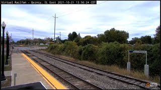 Quincy Illinois USA  Virtual Railfan LIVE [upl. by Arodaeht718]