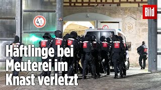 Gefängnismeuterei Polizei stürmt Knast in Thüringen  JVA Untermaßfeld [upl. by Neffirg]